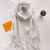 Ankola Red Mohair Solid Color Scarf Women's Winter High-end Sense Atmosphere Shawl for Boyfriend and Girlfriend