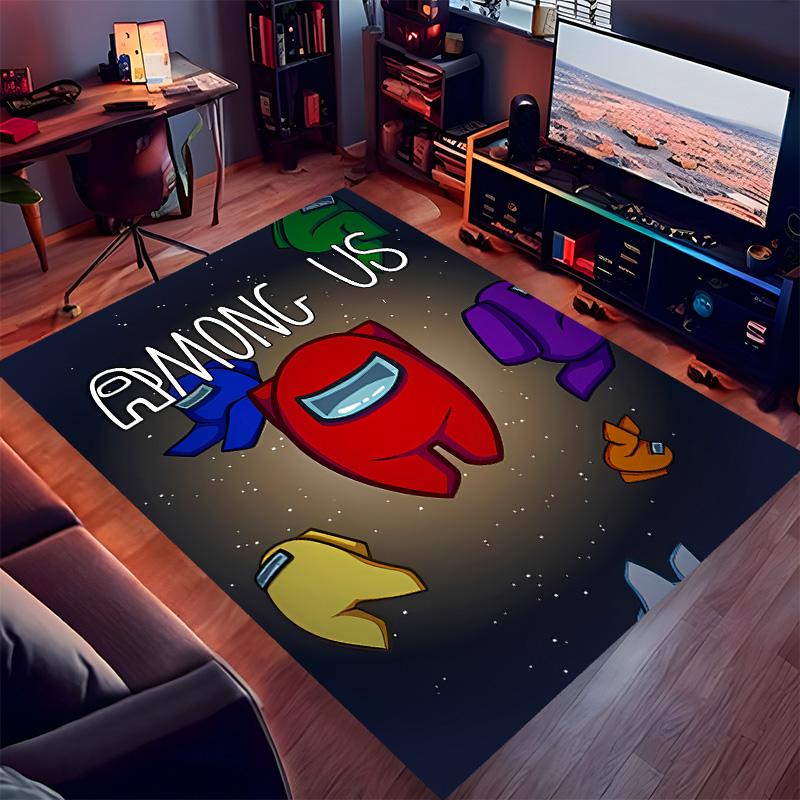 Among Us Print Area Rug-Soft,Washable Non-Slip Indoor Mat Office Chairs,Living Room,Home Office Decorative Rug
