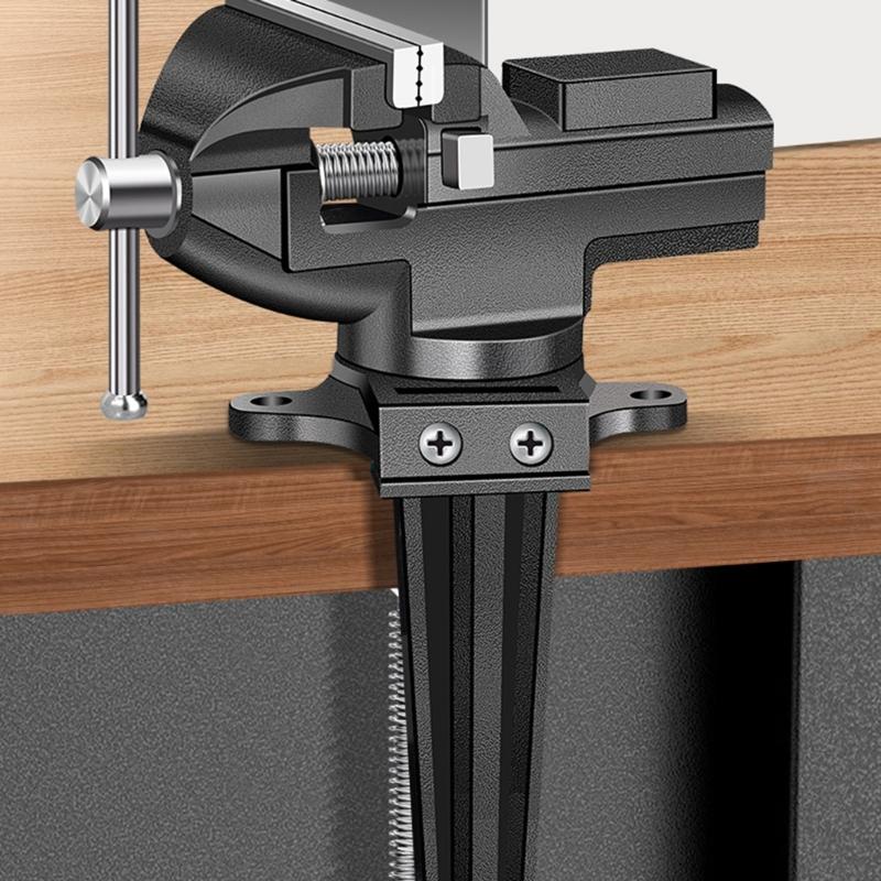Multipurpose Benches Vise Table For Workbench Clamping Vise Heavy Duty Jaw Swiveling Base for Woodworking Metal