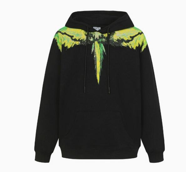 Felpa con cappuccio Marcelo Trendy Feathered Wings: Felpa girocollo unisex con motivo a fulmini e serpenti multicolore Phantom Wings.