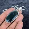 Indian Moss Agate Gemstone 925 Sterling Silver Jewelry Pendant 2.29" M-2876