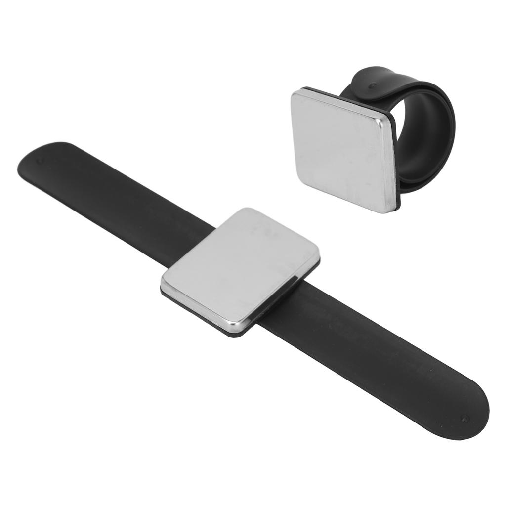 Magnetic Makeup Mixing Palett Bracelet Silicone Cosmetic Applicator Wrist Strap Rectangle Black