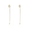 New Fashion Long Tassel Drop Earrings Korean Gold Geometric Flower Heart Hanging Women's Earrings Exquisite Jewelry Gifts