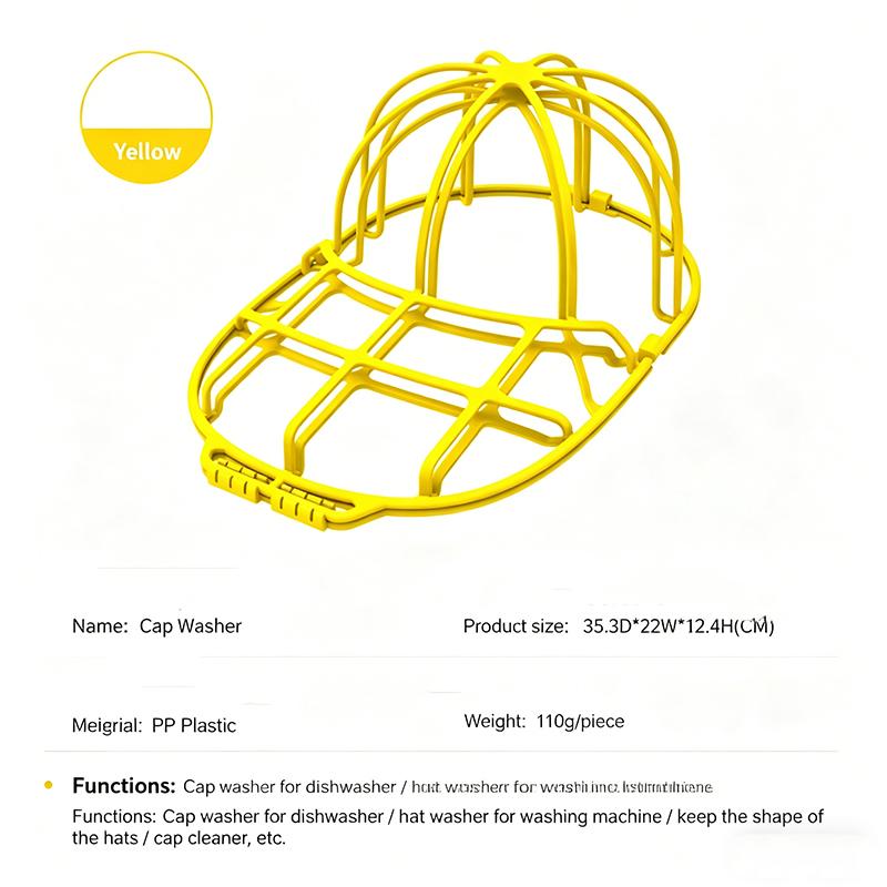 Hat Washer Cage For Washing Machine And Drying Durable Plastic Baseball Cap Cleaner Holder Protector For Daily Use And Travel