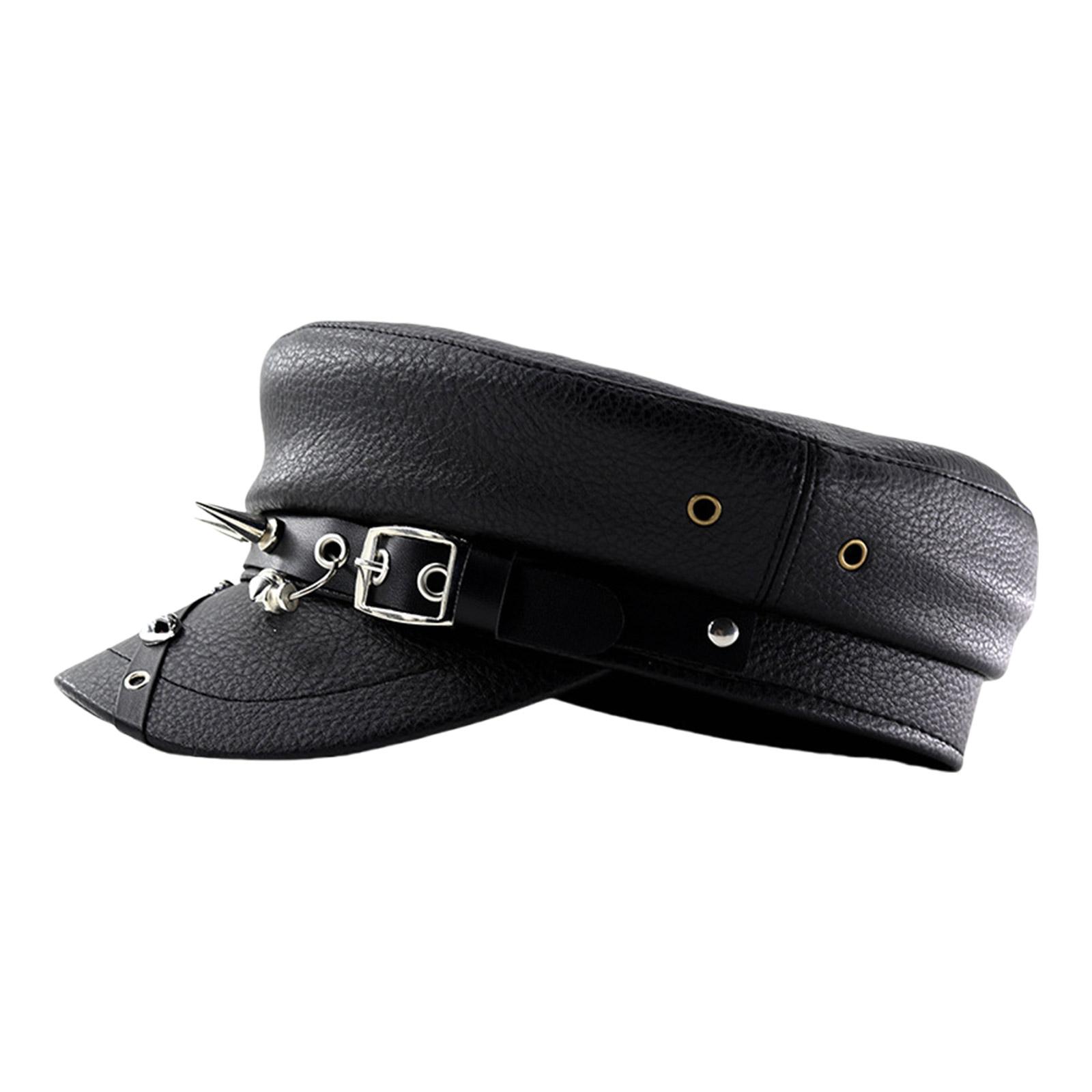 

Хип-хоп темный берет шляпа таксиста шляпа художника берет шляпа пекаря для уличных прогулок PU плоская шляпа реквизит для фотосъемки