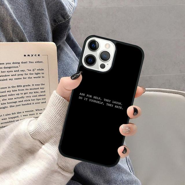 Aesthetic Minimal Quotes Phone Case Cover for iPhone 17 Air 16 16e 15 13 14 11 12 Pro Max Plus coque fundas Shell