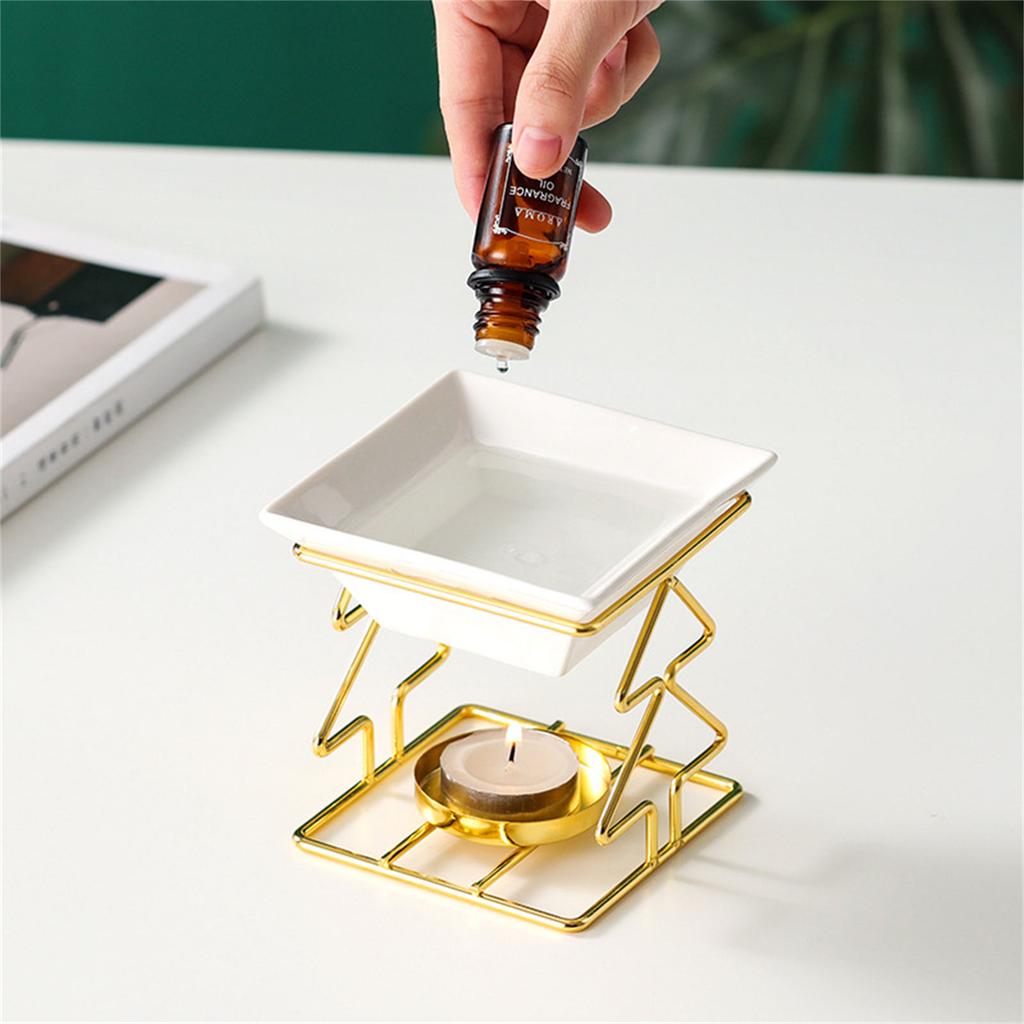 Ceramic Tealight Candle Holder Essential Oil Burners Wax Melt Burners Scented Diffuser for Home Bedroom Office Decors