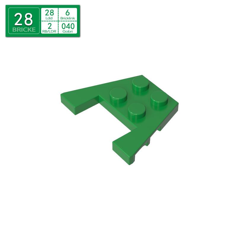 BRICKE 3x4 Wedge Plate, Compatible with Lego Technic (90194, 28842, 4859, 48183).