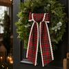 Christmas Plaid Lace Ribbon for Wreath Making Holiday Party Venue Decoration