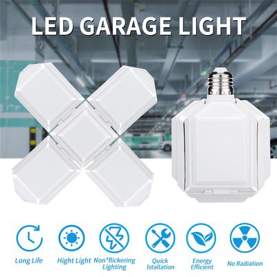 40W E27 LED Garage Light Deformable LED Garage Ceiling Lights Folding Bulb Gift