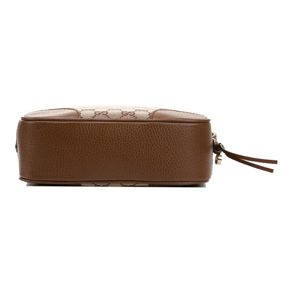 Gucci GG Supreme Canvas Brown Leather Mini Crossbody Camera Bag For Unisex Daily Use