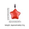 1460-20mm Pięcioramienna Gwiazda Naturalny Kamień Półszlachetny Wisiorek do Biżuterii DIY