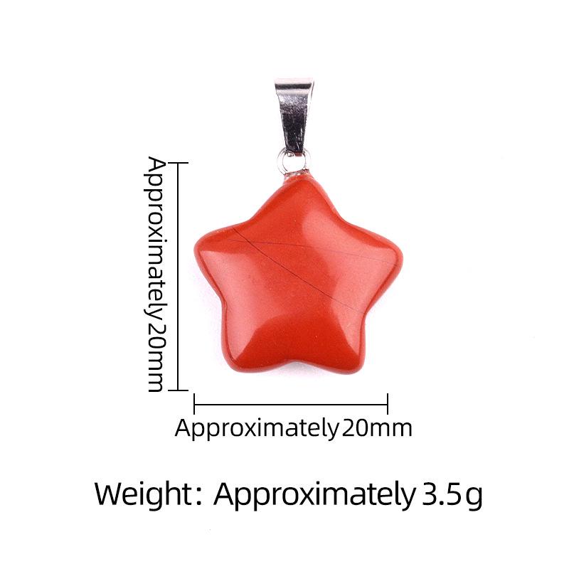 1460-20mm Pięcioramienna Gwiazda Naturalny Kamień Półszlachetny Wisiorek do Biżuterii DIY