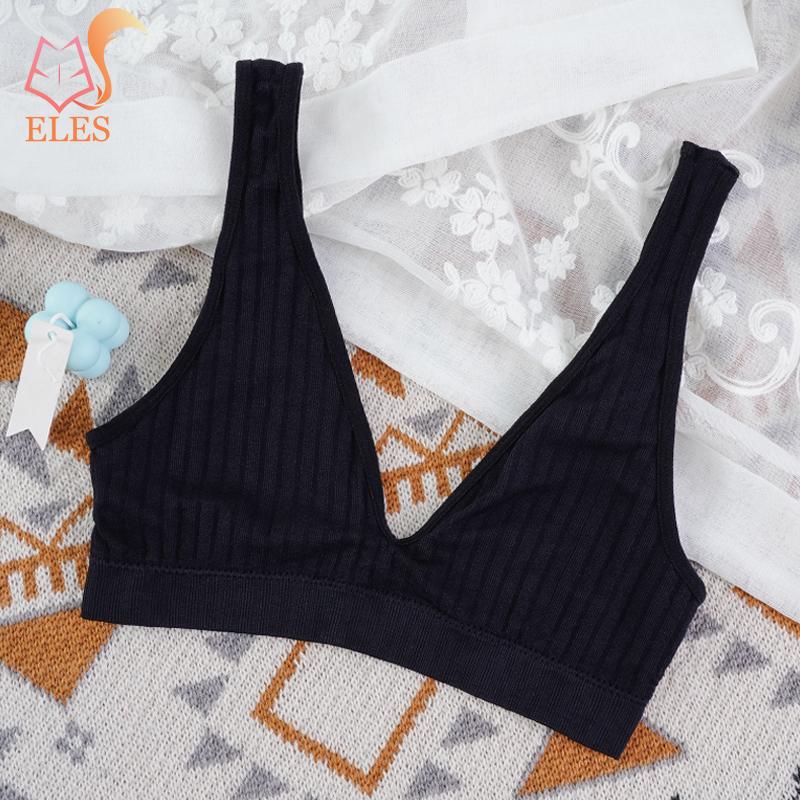 

Женский бюстгальтер с глубоким v-образным вырезом, хлопковый бюстгальтер без косточек, сексуальный топ на бретелях с широким ремешком и открытой спиной, женское нижнее белье M-XL XL чёрный