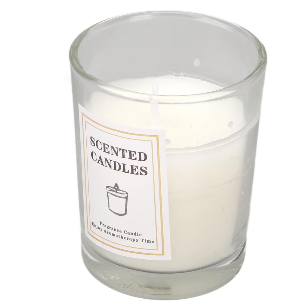 Scented Candle White Soy Wax Warm Rich Fragrance Odor Removal Elegant Soy Candle for Bedroom Office