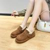 Boken Snow Boots Women's Doudou Shoes 2025 New Autumn and Winter Versatile Flat Bottom Fluffy Thickened Warm Cotton Shoes
