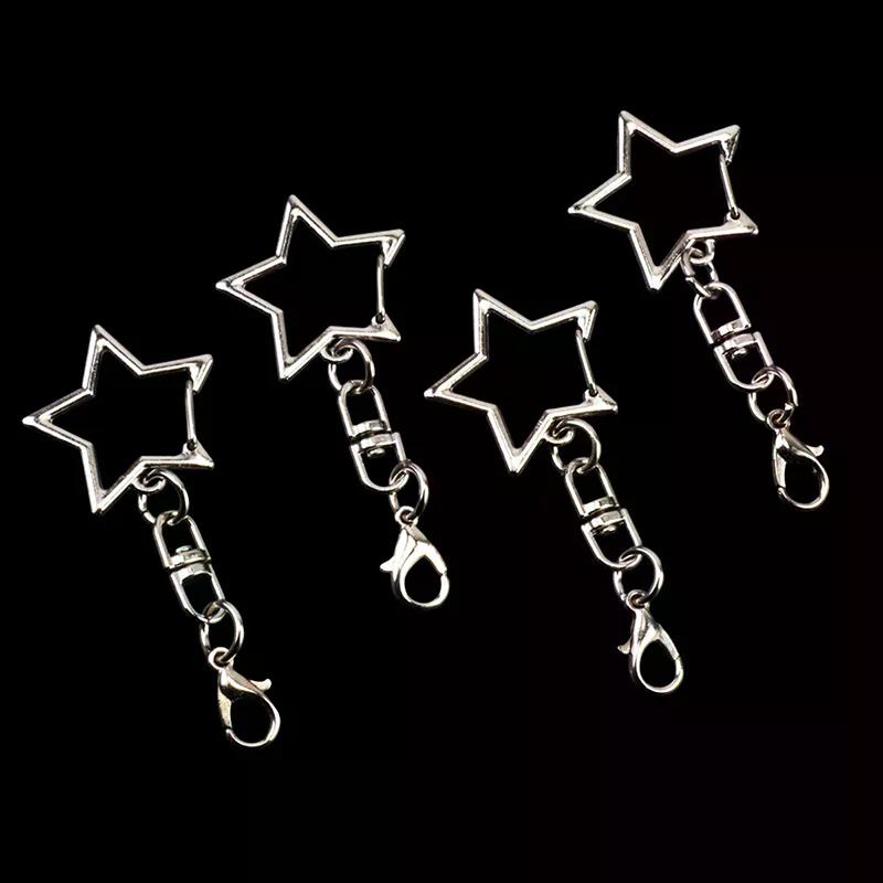 30Pcs Unique Alloy Star Keyring Pendant Star Shaped Clasp For DIY Projects