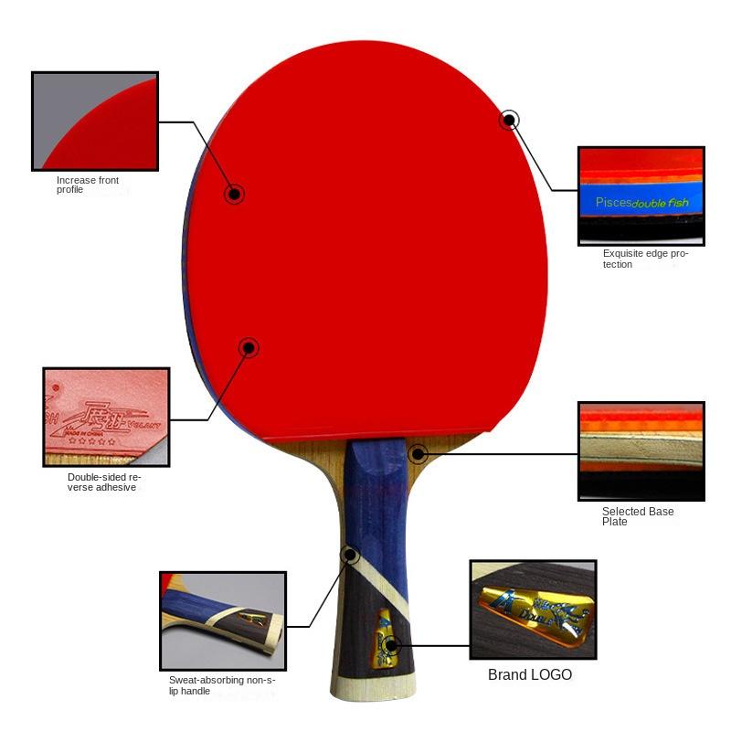 Oem Pisces Professional Table Tennis Racket For Eight Star 9 Star 7 8 Star 8a Single Racket Student 5a High Performance 200g
