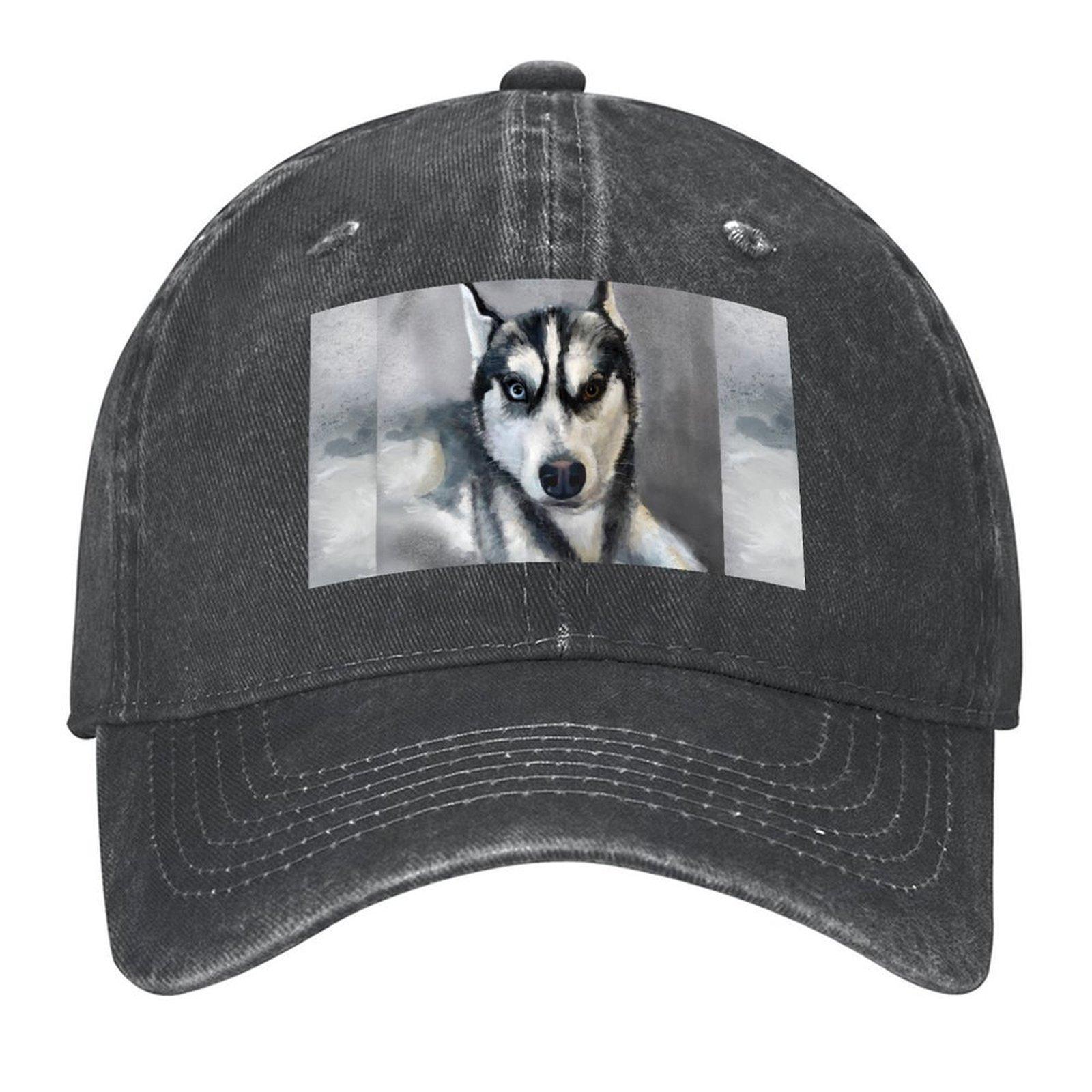 

2026 Siberian Husky Dog Watercolor Art Baseball Cap Streetwear Sun Cap Sailor Cap For Men Kids Hat Men Golf Wear Women s