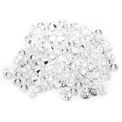 200pcs Fake Diamonds DIY Artificial Transparent White Loose Diamonds Gems for Men Women Jewelry