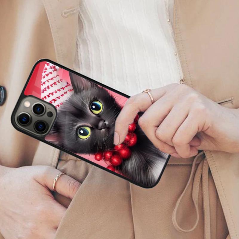

Kitten Santa Claus Christmas Magnetic Phone Case For APPLE iPhone 17 Air 16 14 13 12 Pro Max 15 Plus Wireless MagSafe Cover iPhone 13mini