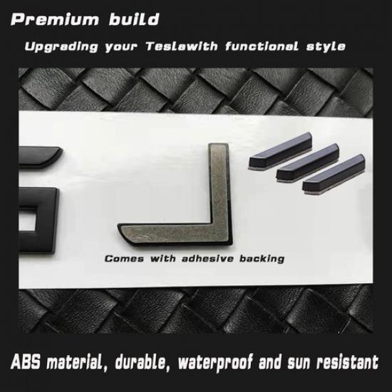 For Model 3/Y Tailgate Ert Letters Emblems ABS Material Compatible with