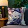 Genshin Lmpact Furina Foutiane Pillow Case Plush Fabric Soft Double Sided Print Sofa Cushion Cover Throw Pillow Covers