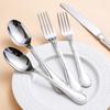 4/5pcs Luxury Plated Flatware Set Stainless Steel Cutlery Set Elegant 18-10 Steel Heavy Weight Flatware Tableware Mirror Cutlery