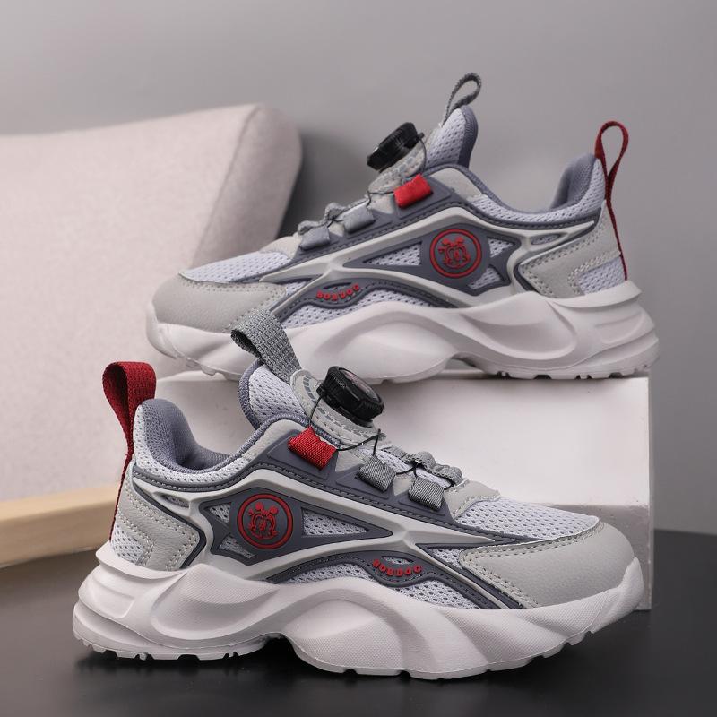 Children's Sports Shoes Non-slip Soft Sole Spring and Autumn 2025 New Rotating Buckle Casual Boys Outdoor Dad Shoes