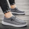 Large size cloth shoes men's 2025 spring light loafers canvas casual shoes trendy board shoes overalls lazy one pedal