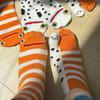New Funny Split Toe Socks with Abstract Eel Print Quirky Aquarium Style Mid Calf Sock for Men Women Unique Funny Socks
