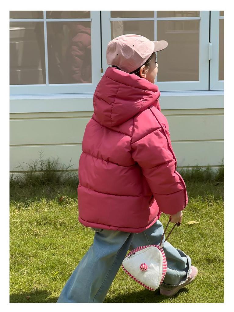 2025 Winter Kids' Thick Cotton-Padded Jacket for Boys and Girls – Cozy Bread Coat for Middle and Big Children