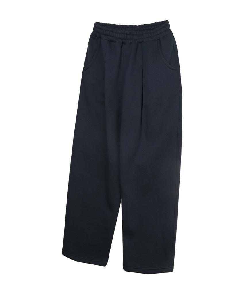 GAINSBORO Pigment One-Pleat Wide Sweatpants_Midnight Blue