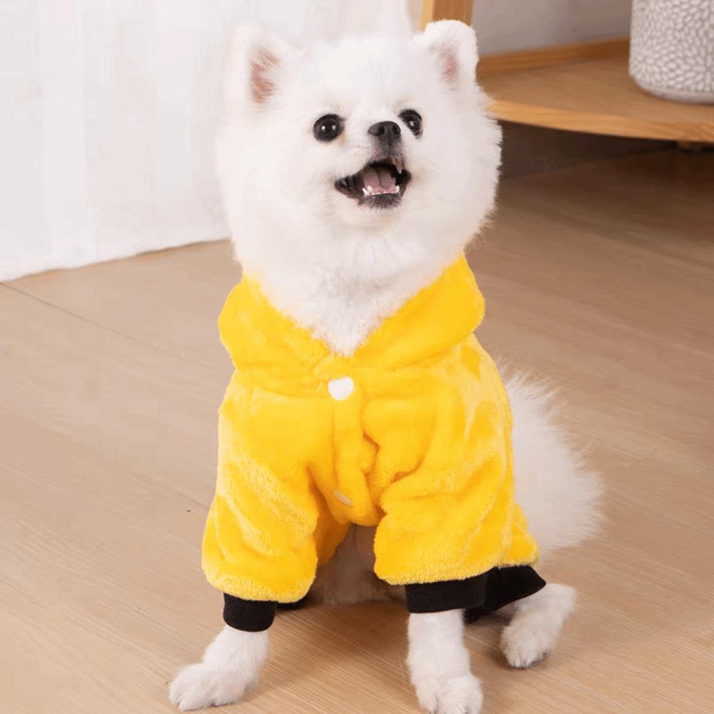 Warm Hoodies Puppy Clothes Soft Fleece Dog Jumpsuits Kawaii Pet Dog Clothes  Corgi