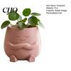 Smiling Face Planter Mini Flowerpot Cute Desktop 3D Printed Healing Green Plant Pot Creative for Home Office Stable with Legs