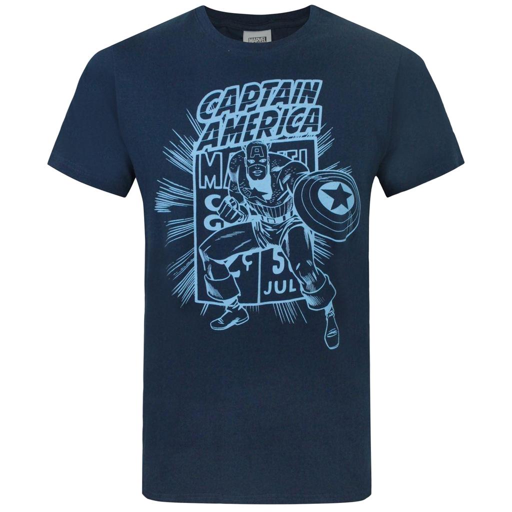Captain America Offizielles Comic-T-Shirt für Herren