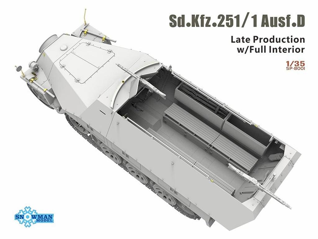 Snowman Models German Sdkfz Late Armored Personnel Carrier Plastic Model Kit SP358001 1/35 251/1D (Military Vehicle)