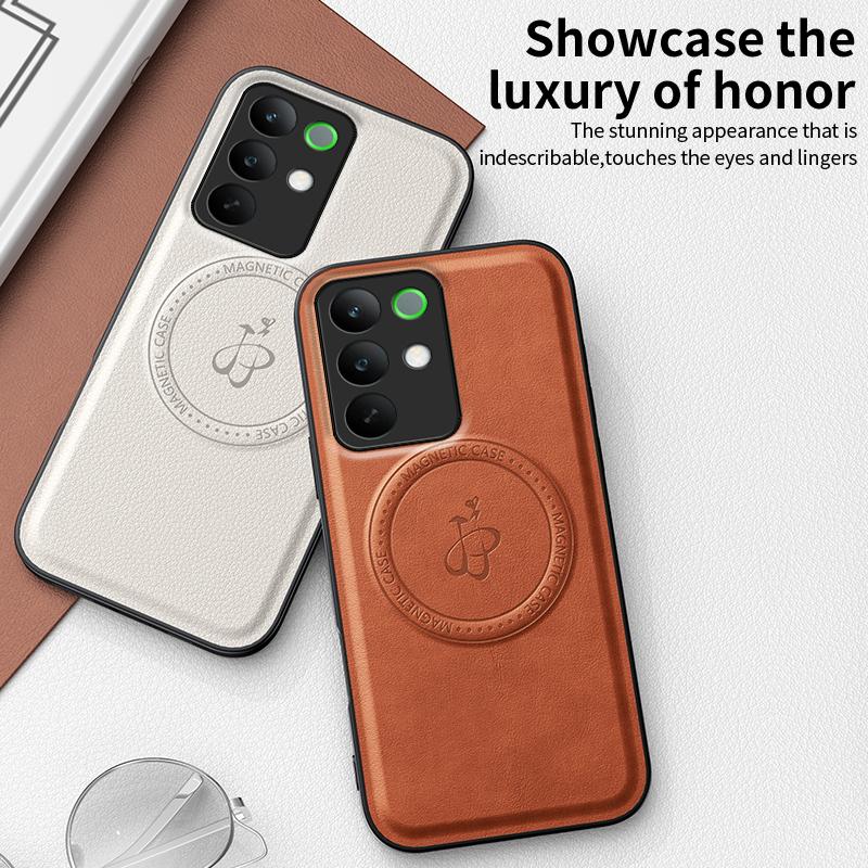 Wireless Charging Magnetic Case for Realme C85 Pro C85 5G Protective Cover PU Leather Hard Back Shell Coque