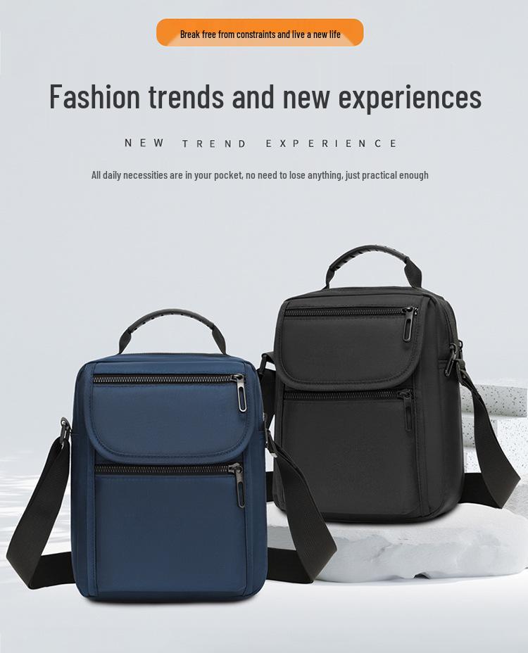 Men's Trendy Multi-Layer Crossbody Bag - Versatile Casual Vertical Shoulder Sports Backpack