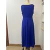 Women's Sleeveless V Neck Wrap Midi Dress Elegant A-Line Solid Color Summer Evening Party Cocktail Gown Wedding Guest Casual Formal Dress