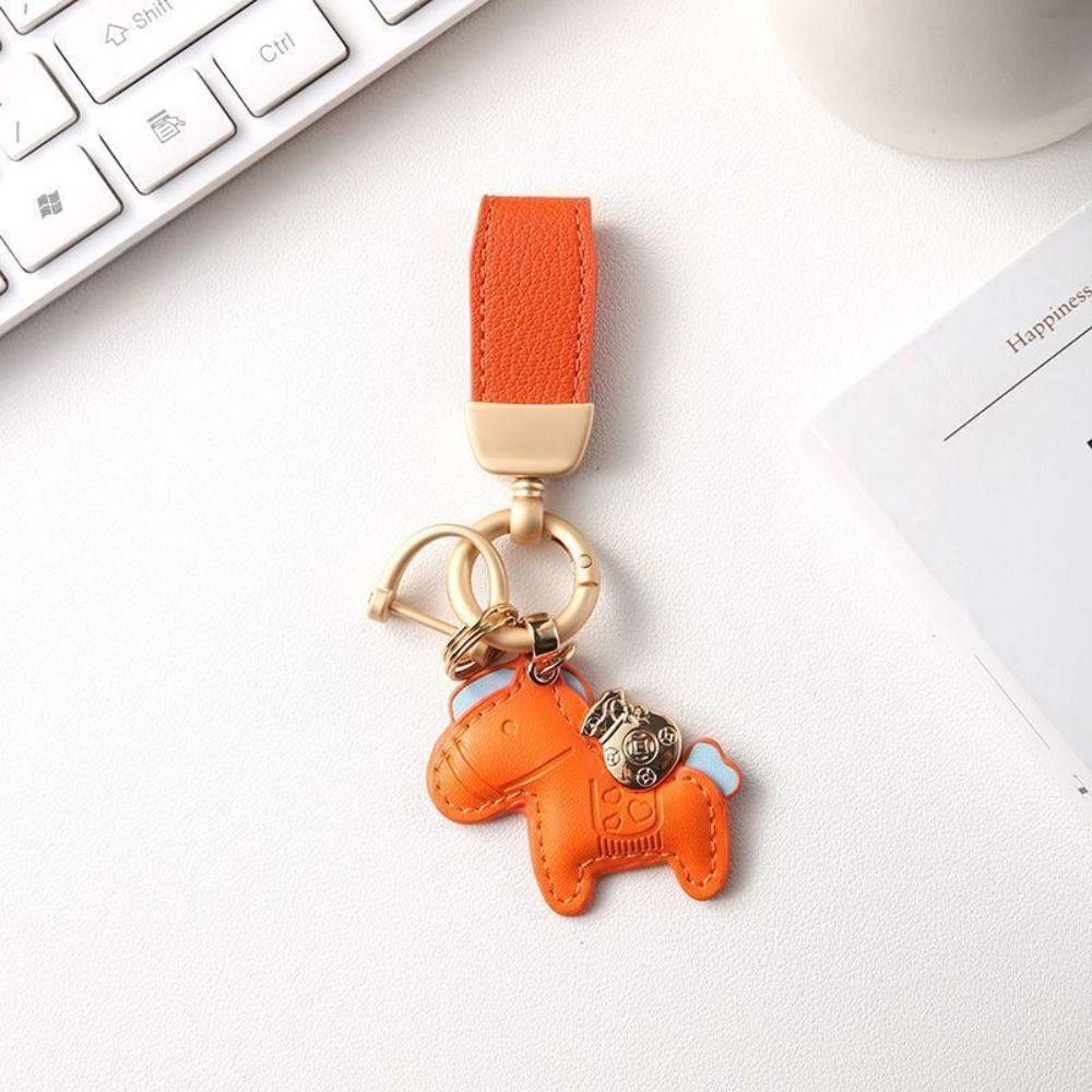 Year of Horse Horse Pendant Cartoon Zodiac Pony Bag Hanging Horse Car Keychain  Year of The Horse