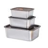 Stainless Steel Fresh-Keeping Lunch Box with Sealed Lid for Refrigerator Storage