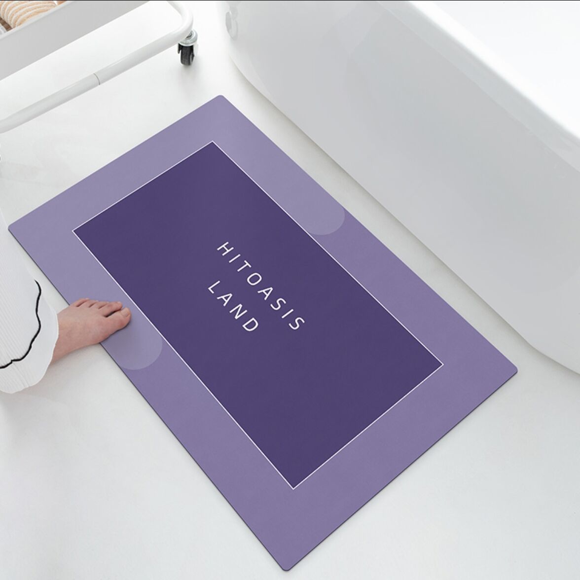 Kieselgur saugfähig Badezimmer rutschfest verschleißfest Toilette Badezimmer Toilettenbodenmatte 40cmx60cm