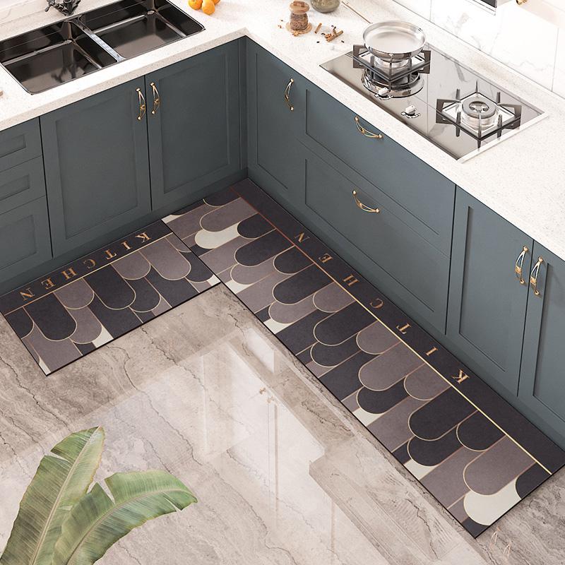 

Роскошные кухонные ковры для гостиной, кухонный коврик для пола, водонепроницаемый, впитывающий, длинные ковры для прихожей, входной коврик 45CMx75CM
