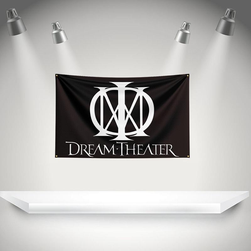 Ddream Theaters Flag Rock Music Band Banner 3x5ft With Grommets Hd Printing Tapestry Exhibition Music Band Fans Garage Decor