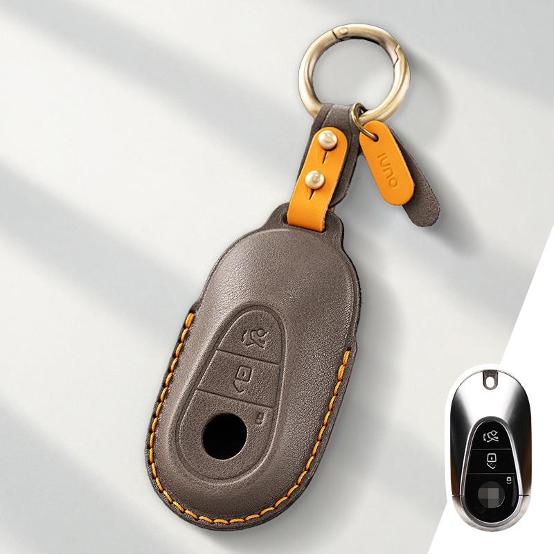 Genuine Leather Protector for Mercedes Benz A C E S G Class CLA GLE GLB GLS AMG Maybach Key Case Cover Fob