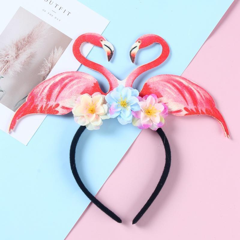2 Cerchietti Per Capelli A Tema Hawaiano Con Fragola E Glitter - Accessori Per Bambine Per Feste Estive E Luau