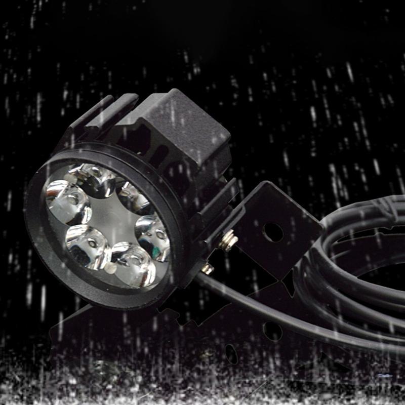 2 In 1 Electric Scooter Front Light Lamp with Horn 36V-48V Electric Bike Headlight Aluminum Shell Waterproof Head Lamp