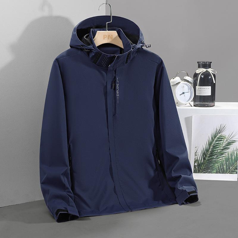 2026 Spring and Autumn Outdoor Thin Jacket Single Layer Short Sleeve Hooded Waterproof Women's Single Chong Windproof Jacket Mountaineering Suit