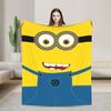 Cartoon M-Minions Flannel Blankets Winter  Warm Throw Blanket for Kids Adult Bedroom Print Bedspread Sofa Bed Cover